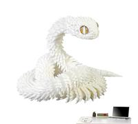 Serpiente Articulada - Juguete Inquietante De 75 Cm 3D Con Ojos Al Azar | PLA Articulada Figurina De Animales Decoración De Serpientes | Pantalla De Broma De Broma | Ornamento Flexible Realista Para E
