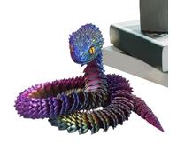 Serpiente Articulada - Serpiente Flexible Realista, Modelo De Juguete De Broma | Juguete De Animal Articular Duradero Para Decoración De Escritorio Con Cuerpo De Vida Para El Cuerpo Para La Mesa De Do