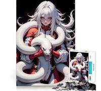 Serpiente Blanca (u Mujer) Rompecabezas de 1000 Piezas Diversión para ejercitar la Memoria Bordes Lisos Encaje Forma Divertida de llenar Las Horas vacías (50x75cm)