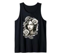 Serpiente Chica Serpiente Rosas Medusa Camiseta sin Mangas