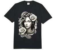 Serpiente Chica Serpiente Rosas Medusa Comfort Colors Adult Heavyweight T-Shirt