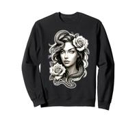 Serpiente Chica Serpiente Rosas Medusa Sudadera