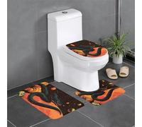 Serpiente Cósmica En Planeta Naranja, Planetas Vibrantes Juego De 3 Alfombrillas De Baño Suave Tapete Lavable Alfombrilla Baño para Interior Casa Entrar