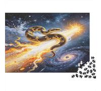 Serpiente Cósmica Espacial Puzzle de 1000 Piezas Papel para Adultos Fantasía Estelar Relajación Concentración Ocio Familiar Regalo Ideal 38x26cm/1000pcs