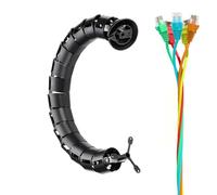Serpiente de administración de Cables de Escritorio - Ruta de Cable de Mesa - Pasaje de Alambre Vertical | Flexible | Instalación fácil | Organizador de Alambre Ajustable | Ideal para la