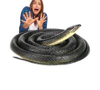 Serpiente de goma artificial, serpiente falsa para ahuyentar pájaros, gran juguete de Halloween, artículos de broma y decoración espeluznante, juguete de cuerda divertido para fiestas, jardín
