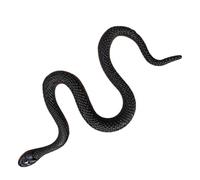Serpiente de juguete - Juguete de serpiente de goma grande de 4,13 pulgadas | Broma de serpiente creativa de goma blanda TPR negra para asustar a las ardillas, ratones y conejos en el jardín, Reg