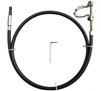Serpiente de limpieza de drenaje resistente hecha de plástico resistente con vástago hexagonal para una fijación segura de taladro para desatascar fregaderos de cocina y baño, tuberías de drenaje de