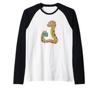 Serpiente de ratón de Biblioteca Camiseta Manga Raglan