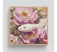 Serpiente Diamond Painting Adultos, Flor Cuadros de Diamantes, 5D Puzzle Diamantes Cuadros en Punto de Cruz Diamond Art Painting Kit, Hobby Ccreativi Adulti, Decoración Pared Hogar 60x60cm tb8-f32