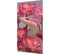 Serpiente Diamond Painting Flor Diamond Painting Kit Completo, Pintura Diamante Adultos Niños, 5D Cristal Strass Punto de Cruz Puzzle Manualidades para Decoración de Pared del Hogar 40x80cm gf1-19k
