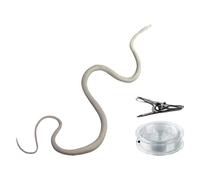 Serpiente en una cuerda - falsa serpiente propie, diseño de juguete complicado, aspecto realista duradero para una risa sin fin | Picnic -Camping -Asambleas Golf Plat