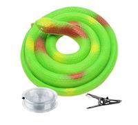 Serpiente en una cuerda, relleno de serpiente con clip de cuerda - Golf de serpiente de relleno realista | Simulación de bromas de serpiente hágalo usted mismo, con cuerda y clip para una fácil