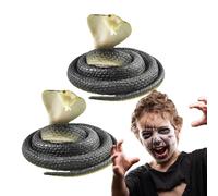 Serpiente falsa juguete para bromas, 2 piezas Gadgets realistas y espeluznantes - Juguetes en forma de serpiente para niños | Para niños adultos cumpleaños primer abril casa jardín aula