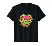 Serpiente Floral de Manzana Adán y Eva fue enmarcada Camiseta
