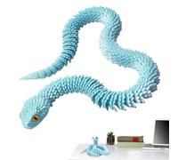 Serpiente genérica impresa en 3D - Juguete animal creado por impresión 3D | Serpiente realista para engaños decoración de escritorio, mesa de interior, coche, mesita de noche dormitorio