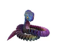 Serpiente impresa en 3D - Serpiente articulada | Juguete de movilidad articular, decoración de broma de serpiente, animales coleccionables, huevos de dragón 3D, juguete de serpiente para escritorio