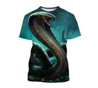 Serpiente Impresión 3D Camisetas Mujeres Hombres Reptil Selva Tropical Serpiente Camisetas Verano Manga Corta Tops Cuello Redondo Streetwear