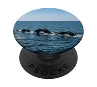 Serpiente Marina Olas océano Criatura Oculta Misterio gráfico PopSockets PopGrip Adhesivo