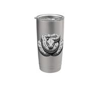 Serpiente mística Serpiente Energía Vida Silvestre Arte Gráfico Vaso térmico de acero inoxidable de doble pared
