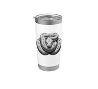 Serpiente mística Serpiente Energía Vida Silvestre Arte Gráfico Vaso térmico de acero inoxidable de doble pared