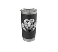 Serpiente mística Serpiente Energía Vida Silvestre Arte Gráfico Vaso térmico de acero inoxidable de doble pared