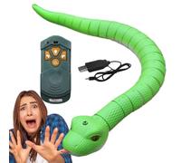 Serpiente RC Electrónica De PP 48x5x4 Cm, Juguete Teledirigido De Broma Tipo Serpiente De Cascabel, Cobra Falso con Sensor Y Lengua Retráctil para Bromas Divertidas, Gags Y Juego Interactivo