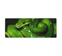 Serpiente Reptil Verde,Alfombrilla de ratón Grande para Escritorio, Teclado de Ordenador, Base de Goma Antideslizante, 30 x 80 cm