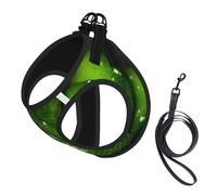 Serpiente Reptil Verde,Arnés para Mascotas, arnés Reflectante Ajustable para Perros,S