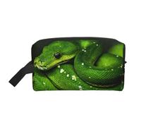 Serpiente Reptil Verde, Bolsa de Maquillaje Bolsa de cosméticos Bolsa de artículos de tocador de Viaje portátil Organizador de Bolsa de Maquillaje