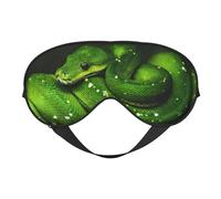 Serpiente Reptil Verde, Cubreojos completos Antifaz bloqueador de luz Antifaz para dormir Antifaz suave con los ojos vendados Noche