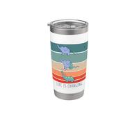 Serpiente se come a un elefante y se convierte en dinosaurio Vaso térmico de acero inoxidable de doble pared