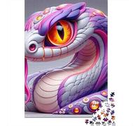 Serpiente Set De 1000 Piezas Papel Reciclado Big Eye Serpiente Puzzle Familiar Fácil Almacenar Ocio En Casa Horas De Entretenimiento Garantizadas 52x38cm/1000pcs