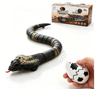 Serpiente teledirigida 2 en 1 de 42 cm, control remoto y modo de detección inteligente, Cobra eléctrica con lengua y cola, recargable por USB, para evitar obstáculos, serpiente eléctrica para gatos