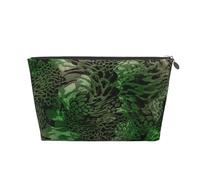 Serpiente Verde Estampada, Bolsa de artículos de tocador Bolsa de Maquillaje Bolsa de cosméticos Bolsa de artículos de tocador de Viaje portátil