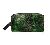 Serpiente Verde Estampada, Bolsa de Maquillaje Bolsa de cosméticos Bolsa de artículos de tocador de Viaje portátil Organizador de Bolsa de Maquillaje