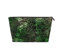 Serpiente Verde Estampada, Bolsa de Maquillaje Bolsa de cosméticos Bolsa de artículos de tocador de Viaje portátil Bolsa de artículos de tocador