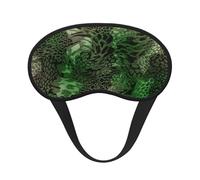 Serpiente verde estampada, Cubiertas oculares completas, antifaces para dormir que bloquean la luz, orejeras opacas para dormir