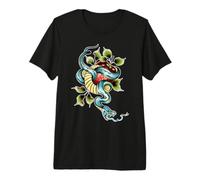 Serpiente x Manzana x Jardín del Edén x Adán y Eva Neo-Tradicional Camiseta Premium
