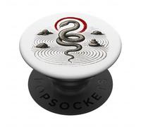 Serpiente Zen Círculo Roca Serpiente Símbolo Naturaleza Balance PopSockets PopGrip Adhesivo