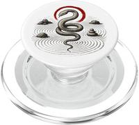 Serpiente Zen Círculo Roca Serpiente Símbolo Naturaleza Balance PopSockets PopGrip para MagSafe