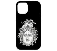 Serpientes Cabeza de Medusa Mitología Griega Blackwork Carcasa para iPhone 12/12 Pro