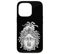 Serpientes Cabeza de Medusa Mitología Griega Blackwork Carcasa para iPhone 13 Pro