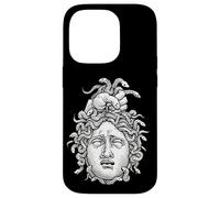 Serpientes Cabeza de Medusa Mitología Griega Blackwork Carcasa para iPhone 14 Pro