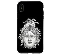 Serpientes Cabeza de Medusa Mitología Griega Blackwork Carcasa para iPhone XS MAX