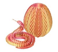 Serpientes decorativas impresas en, combinación de huevos | Juguete de oficina totalmente móvil y flexible, impresión, figurita, serpiente, Animal, huevo, decoración de mesa, biblioteca coleccionable