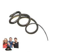 Serpientes falsas, serpiente de goma realista, accesorios de serpiente de plástico grandes realistas para asustar a pájaros ardillas, disuasión de jardín, decoraciones de Halloween al aire libre