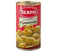 Serpis aceitunas rellenas de pimiento 130 gr【PACK AHORRO】- Caja de 12 Unidades