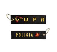 SERPOLICIA Llavero boraado de la UPR tipo parche con las siglas de la unidad de prevención y reacción de la policia nacional española.
