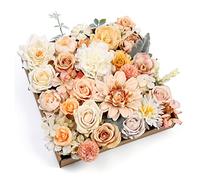 Serra Flora 32 Flores Artificiales de Seda, Mezcla de peonías, Margaritas, hortensias, Flores Falsas para Bricolaje, Ramos de Boda, centros de Mesa, arreglos, Fiestas, Despedidas de Soltera, Baby